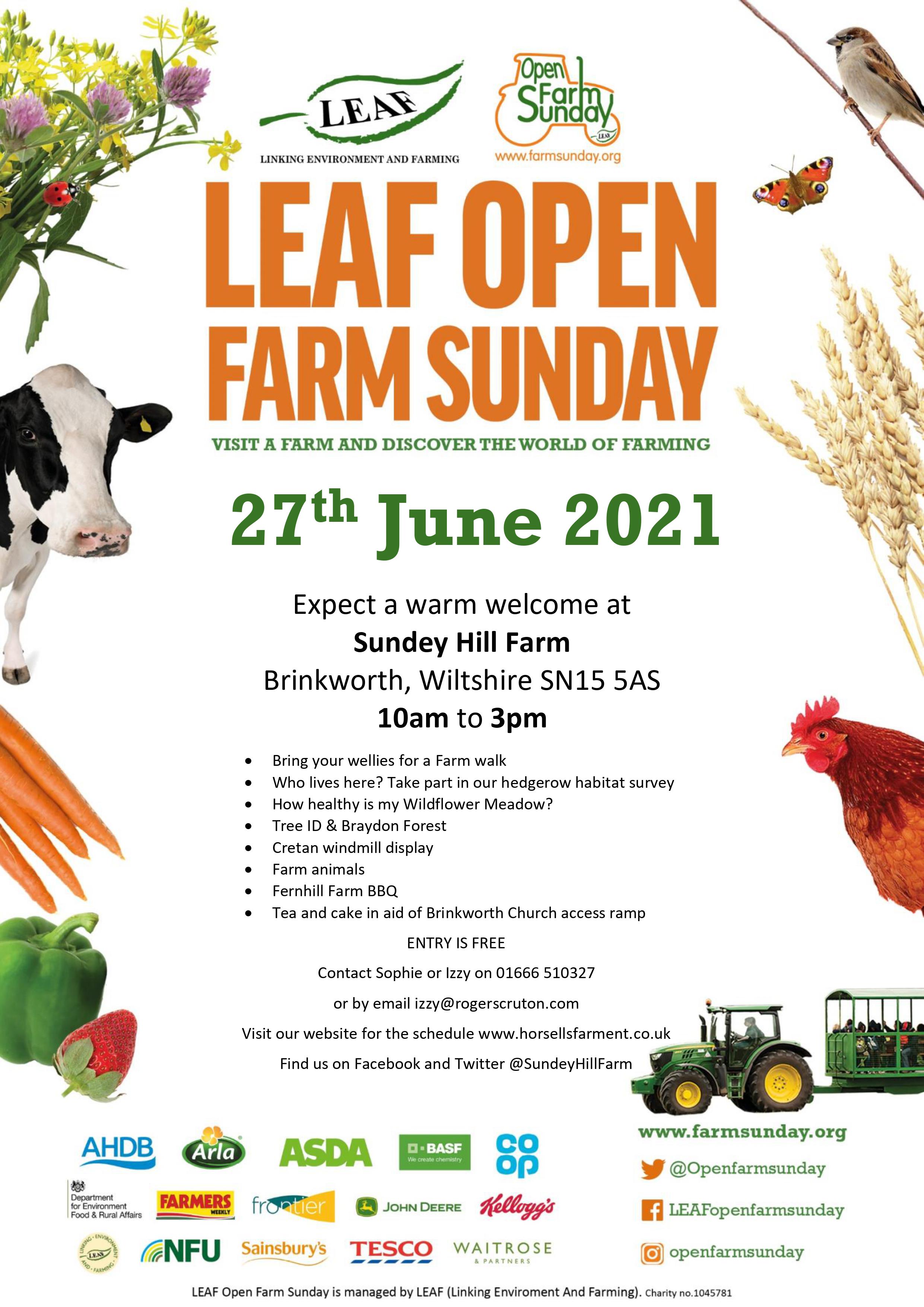 27 June - Open Farm Sunday 2021 